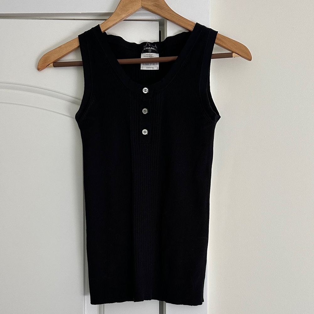 Vintage CHANEL Black Tank Top